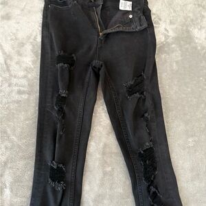 BKE Black Distressed Skinny Jeans